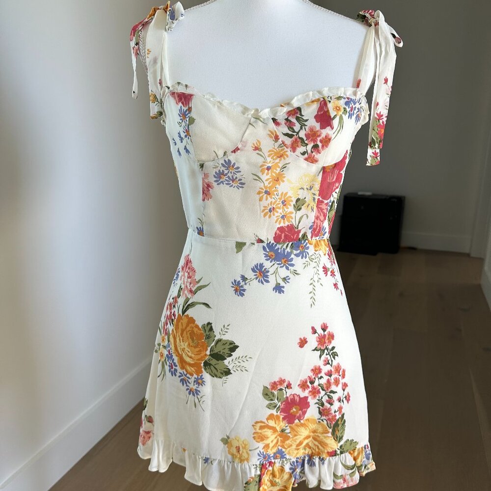 Reformation mini floral dress